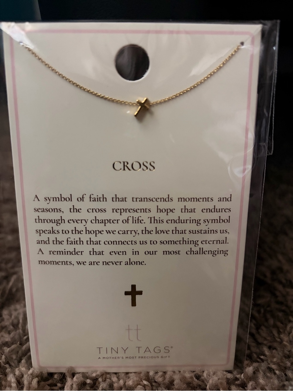 Gold Cross Pendant Necklace